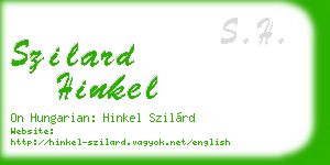 szilard hinkel business card